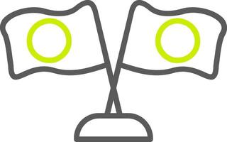 Flags Line Two Color Icon vector