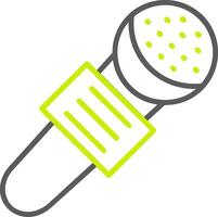 Mic Line Two Color Icon vector