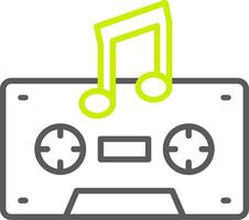 Cassette Line Two Color Icon vector