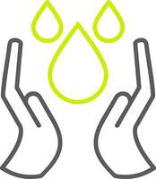 Water Saving Line Two Color Icon vector
