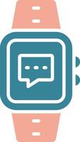 Message Glyph Two Color Icon vector