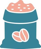 Bean Sack Glyph Two Color Icon vector