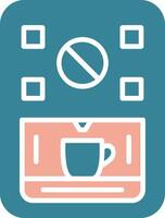 Coffee Machine Glyph Two Color Icon vector
