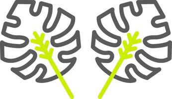 Philodendron Line Two Color Icon vector