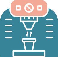 Coffee Machine Glyph Two Color Icon vector