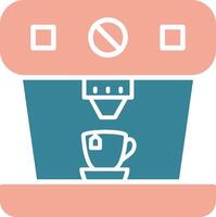 Coffee Machine Glyph Two Color Icon vector