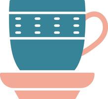 Cup Glyph Two Color Icon vector