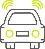 Car Line Two Color Icon vector