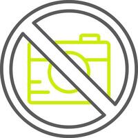 No foto línea dos color icono vector