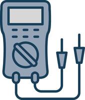 Multimeter Line Filled Grey Icon vector