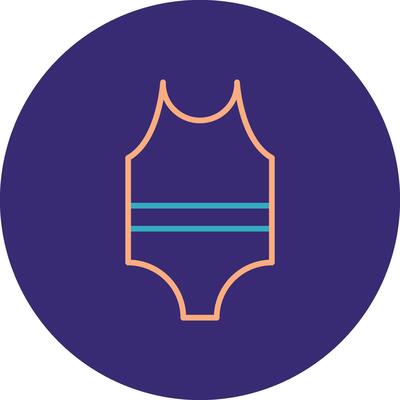 Swimsuit Line Two Color Circle Icon