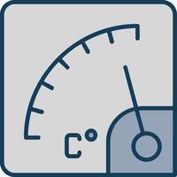 Gauge Line Filled Grey Icon vector