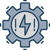 Electrical Line Filled Grey Icon vector