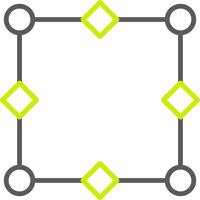 Nodes Line Two Color Icon vector