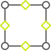 Nodes Line Two Color Icon vector