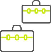 Suitcases Line Two Color Icon vector