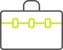 Suitcase Line Two Color Icon vector