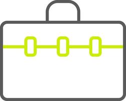 Suitcase Line Two Color Icon vector