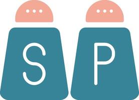 Salt And Pepper Glyph Two Color Icon vector