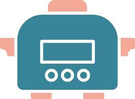 Slow Cooker Glyph Two Color Icon vector