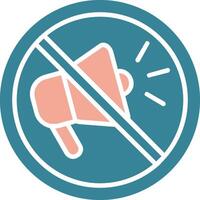 Prohibited Sign Glyph Two Color Icon vector