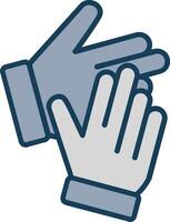 Clapping Line Filled Grey Icon vector