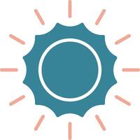 Sun Glyph Two Color Icon vector