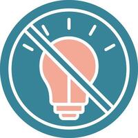 No Lights Glyph Two Color Icon vector