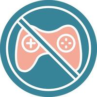 Prohibited Sign Glyph Two Color Icon vector