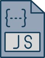 Js Line Filled Grey Icon vector
