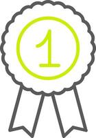Badge Line Two Color Icon vector