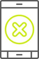 Delete Button Line Two Color Icon vector