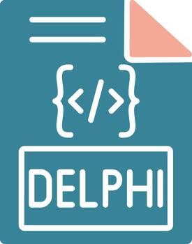 Delphi Glyph Two Color Icon vector