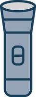 Torch Line Filled Grey Icon vector