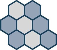 Bee Hive Line Filled Grey Icon vector