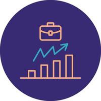 Improvement Line Two Color Circle Icon vector