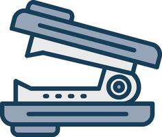 Stapler Remover Line Filled Grey Icon vector