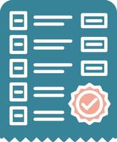 Checklist Glyph Two Color Icon vector