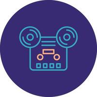 Tape Line Two Color Circle Icon vector