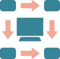 Workflow Glyph Two Color Icon vector