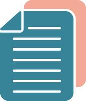 File Glyph Two Color Icon vector