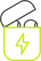 Charging Line Two Color Icon vector