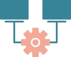 Multitask Glyph Two Color Icon vector