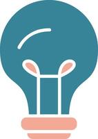 Light Bulb Glyph Two Color Icon vector