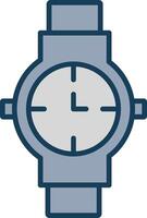 Watch Line Filled Grey Icon vector