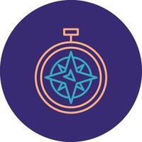 S West Line Two Color Circle Icon vector