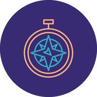 S West Line Two Color Circle Icon vector