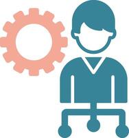 Management Glyph Two Color Icon vector