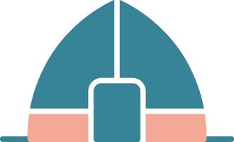 Tent Glyph Two Color Icon vector