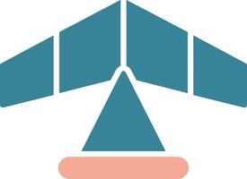Gliding Glyph Two Color Icon vector